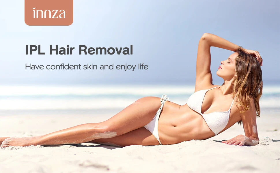 INNZA Hair Removal,IPL Hair Removal Device Home Permanent 10 Levels 24J High Energy for Face Bikini Line Armpit Leg Back