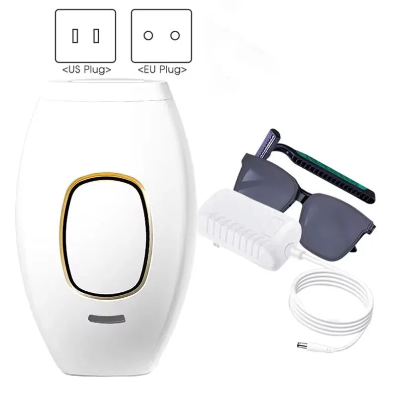 IPL Laser Hair Remover Intense Pulsed Light 500000 Pulses Permanent Laser Hair Remover Women's Painless Hair Removal Home Device