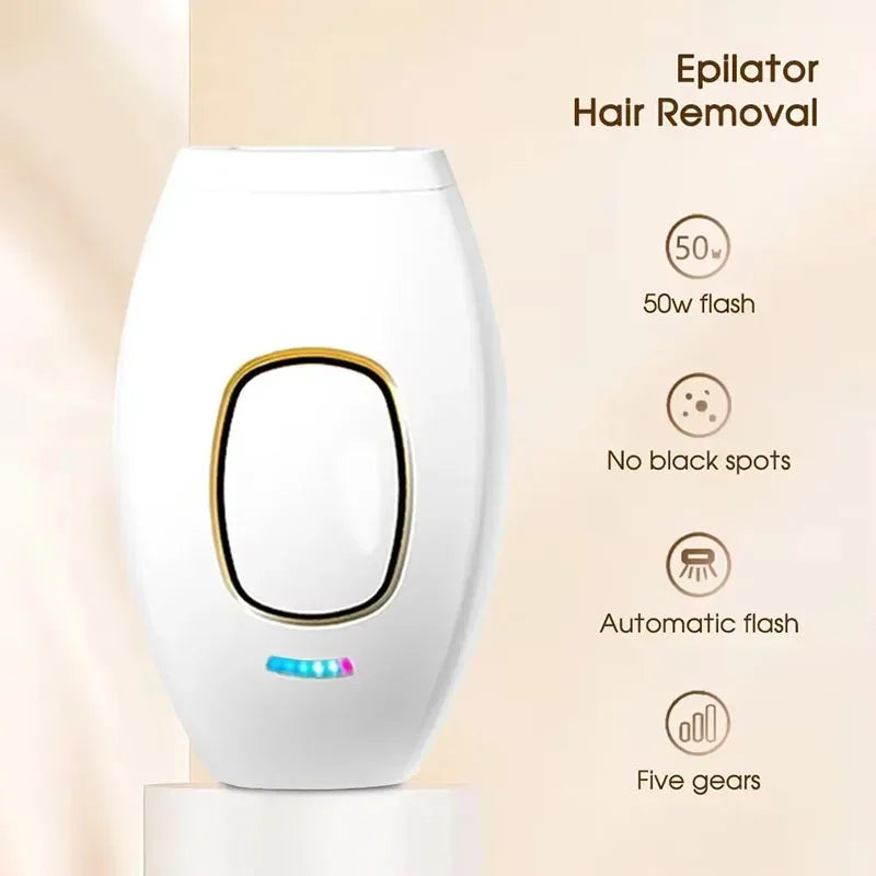 IPL Laser Hair Remover Intense Pulsed Light 500000 Pulses Permanent Laser Hair Remover Women's Painless Hair Removal Home Device